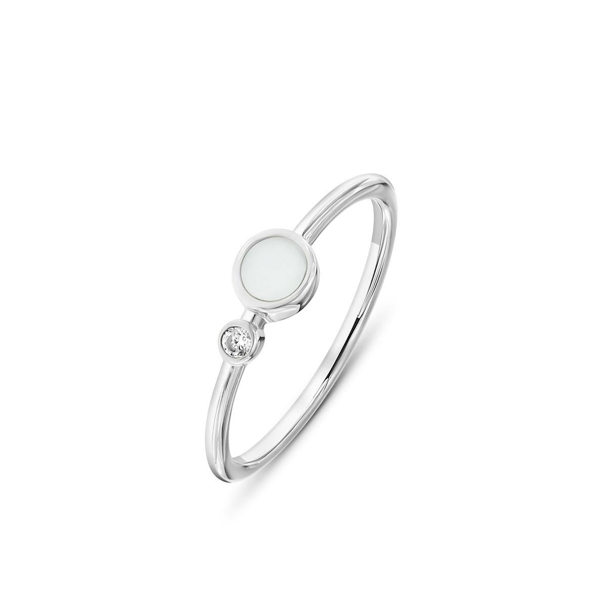 Giulia | Solid Gold Breast Milk Birthstone Ring