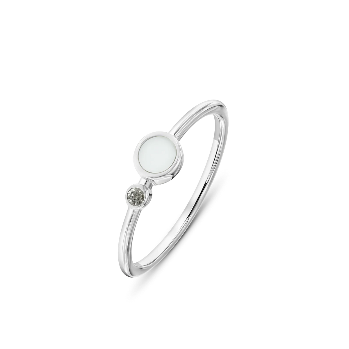 Giulia | Solid Gold Breast Milk Birthstone Ring