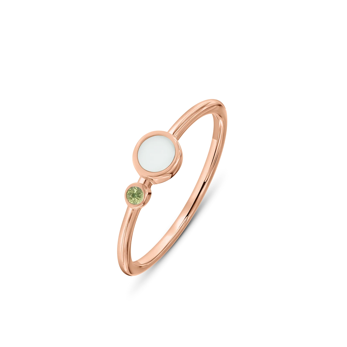 Giulia | Solid Gold Breast Milk Birthstone Ring
