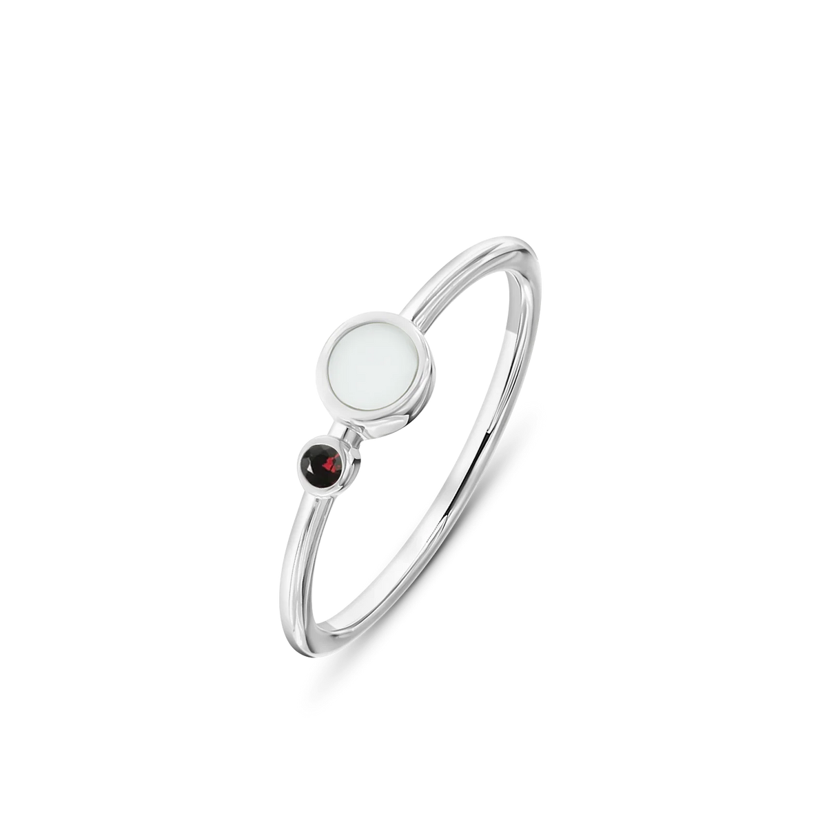 Giulia | Solid Gold Breast Milk Birthstone Ring