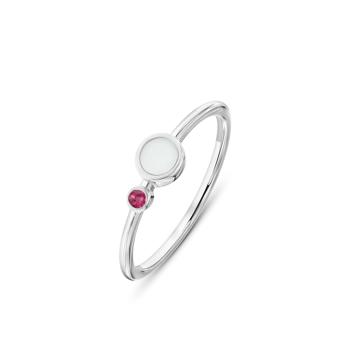 Giulia | Solid Gold Breast Milk Birthstone Ring