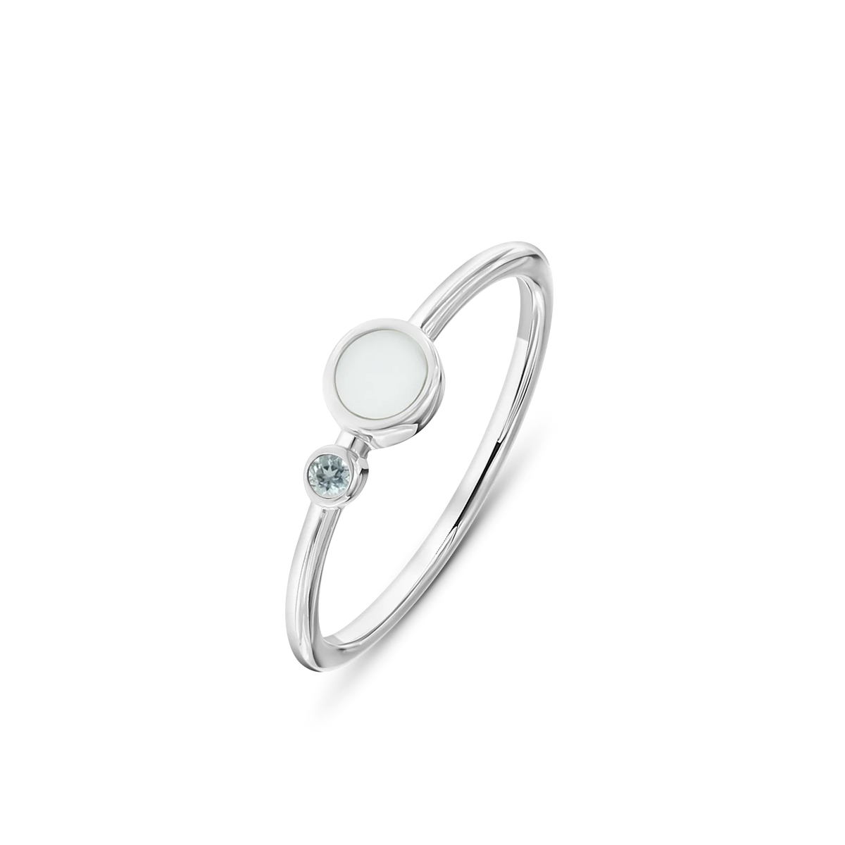 Giulia | Solid Gold Breast Milk Birthstone Ring