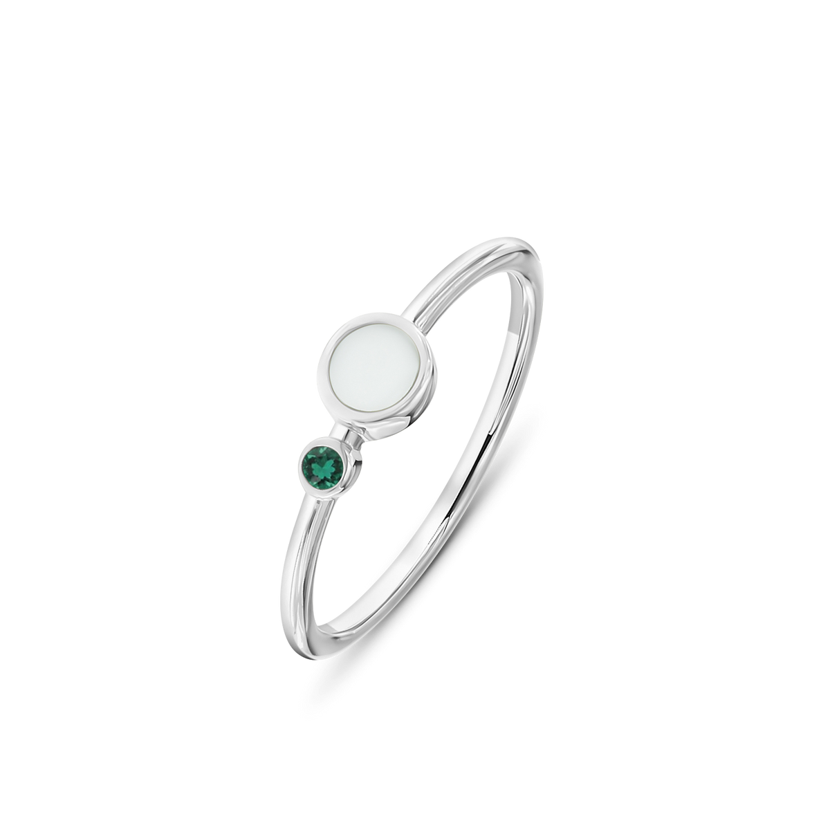 Giulia | Solid Gold Breast Milk Birthstone Ring