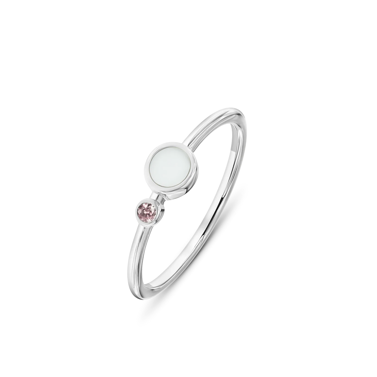 Giulia | Solid Gold Breast Milk Birthstone Ring