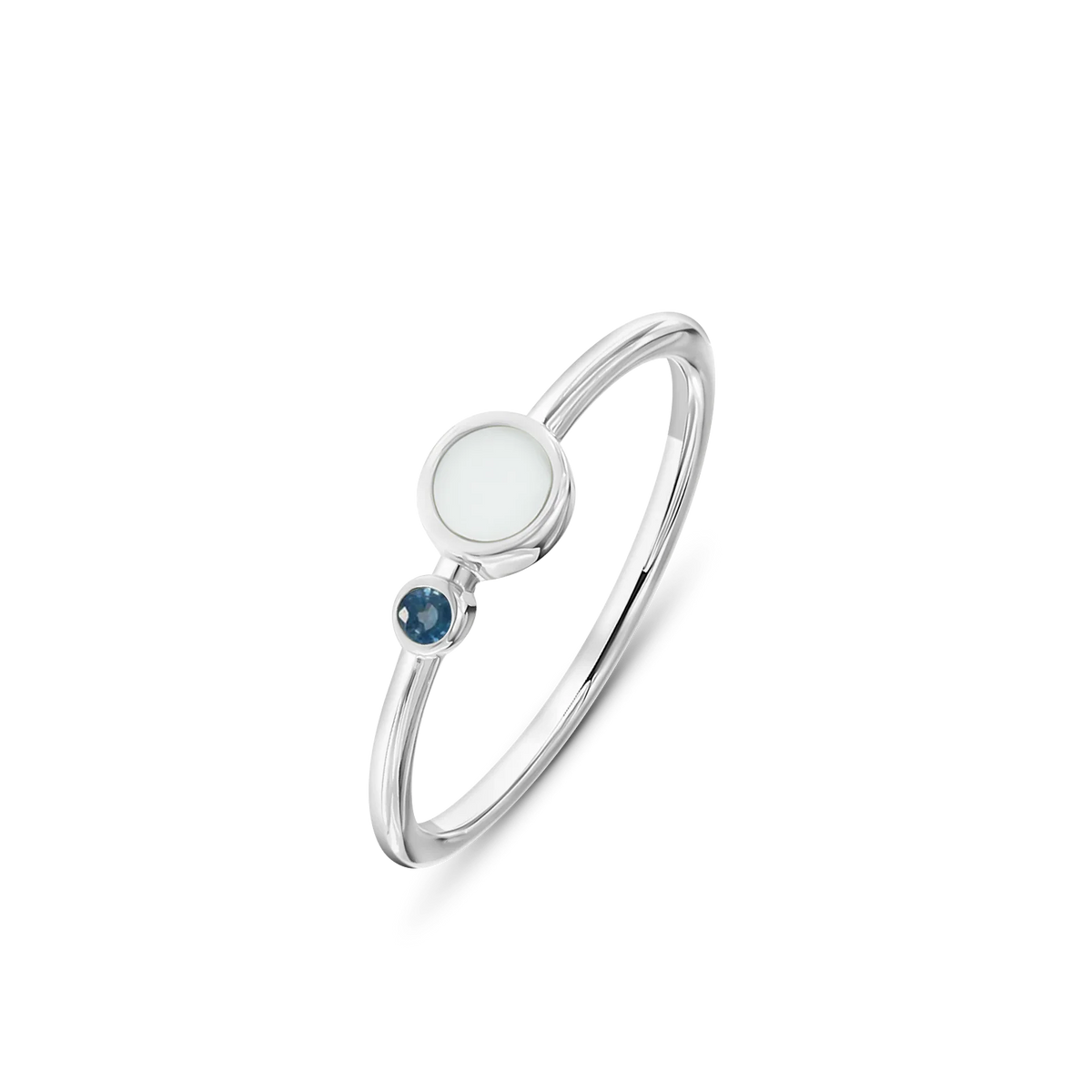 Giulia | Solid Gold Breast Milk Birthstone Ring
